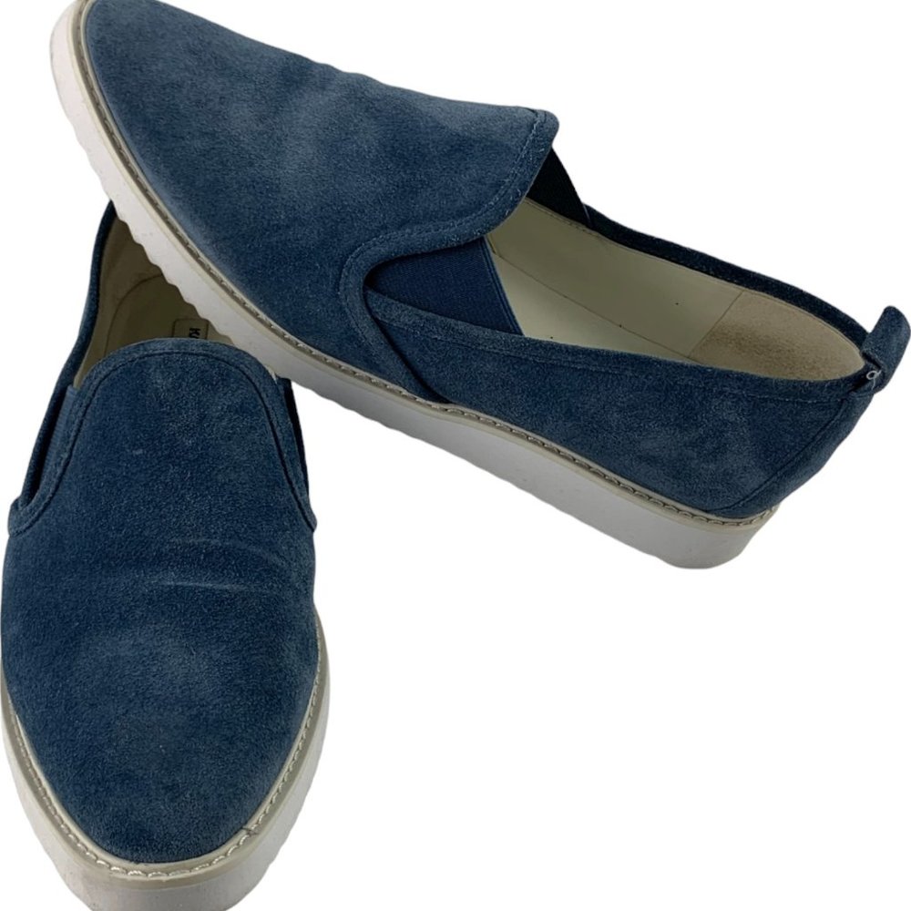 KARL LAGERFELD Paris‎ Clement Blue Suede Slip-on Sneakers